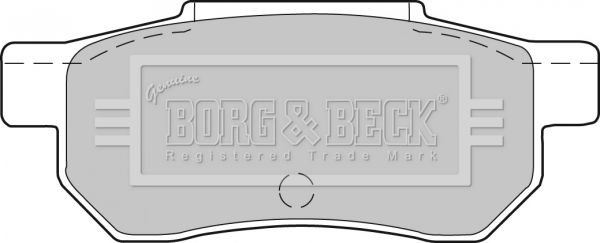 BORG & BECK stabdžių trinkelių rinkinys, diskinis stabdys BBP1237